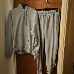 Champion Heather Gray Hoodie and Joggers